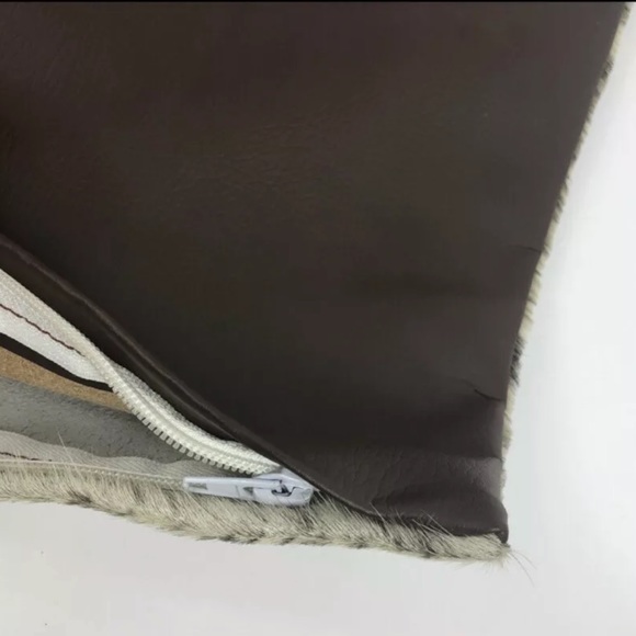 NEW COWHIDE ACCENT PILLOW - Picture 4 of 6